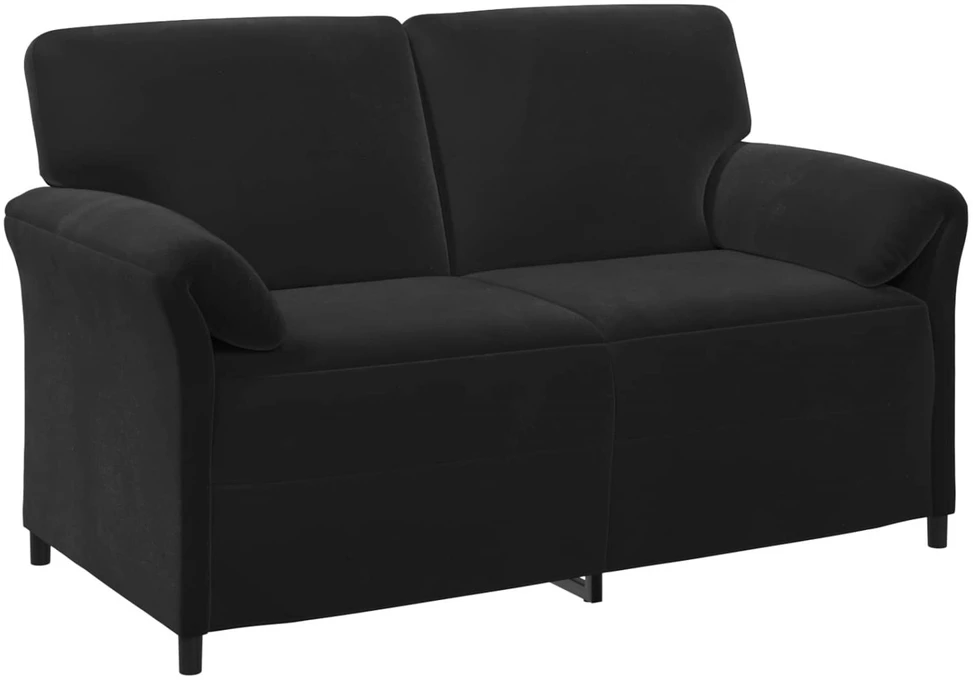 Sofa Sofos komplektas 2 vnt. Juoda Aksomas
