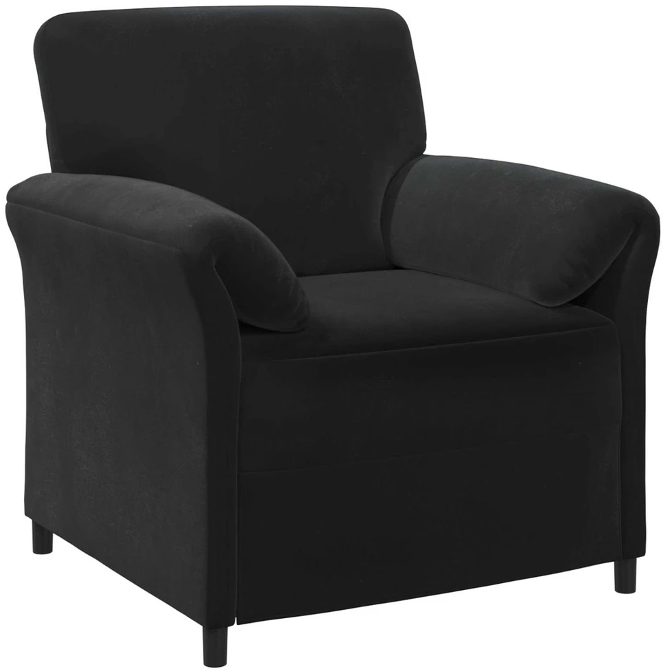 Sofa Sofos komplektas 2 vnt. Juoda Aksomas