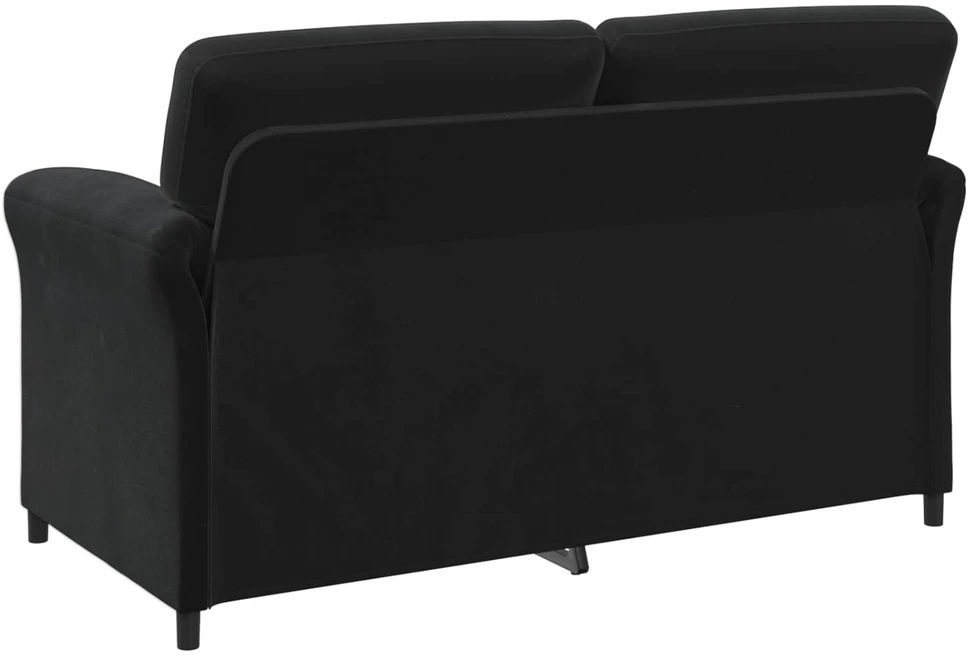 Sofa Sofos komplektas 2 vnt. Juoda Aksomas