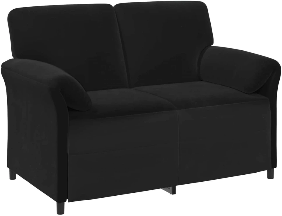 Sofa Sofos komplektas 2 vnt. Juoda Aksomas