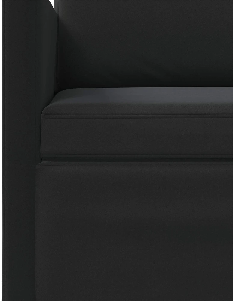 Sofa Sofos komplektas 2 vnt. Juoda Aksomas