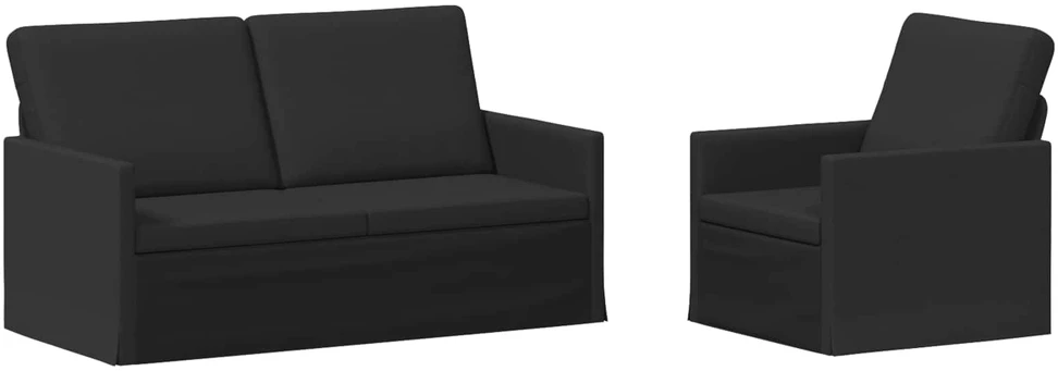 Sofa Sofos komplektas 2 vnt. Juoda Audinys