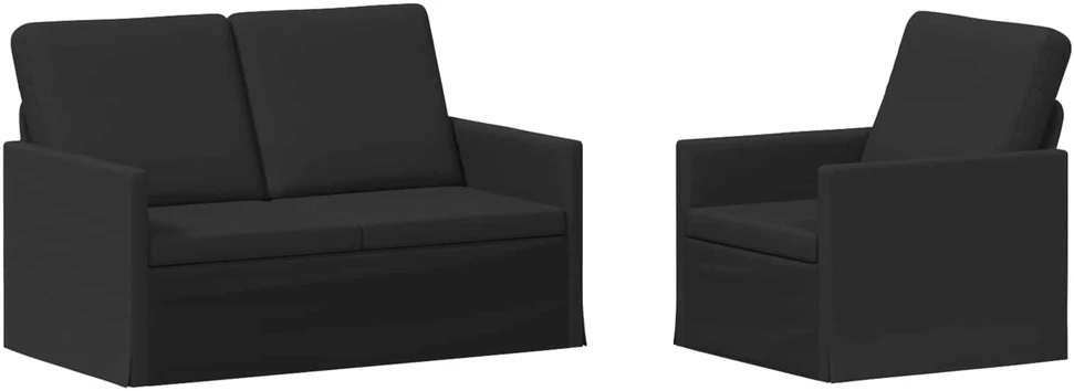 Sofa Sofos komplektas 2 vnt. Juoda Audinys