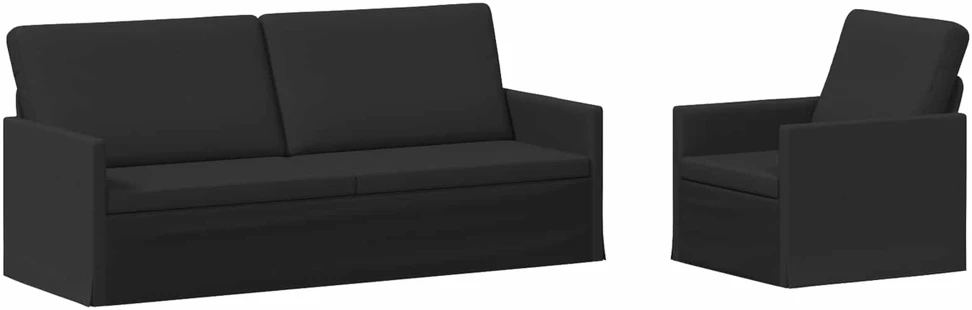 Sofa Sofos komplektas 2 vnt. Juoda Audinys