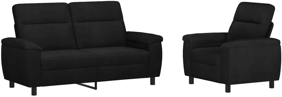 Sofa Sofos komplektas 2 vnt. Juoda Audinys