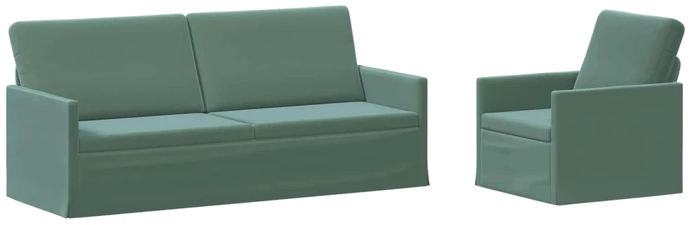 Sofa Sofos komplektas 2 vnt. Jūrinė žalia Aksomas