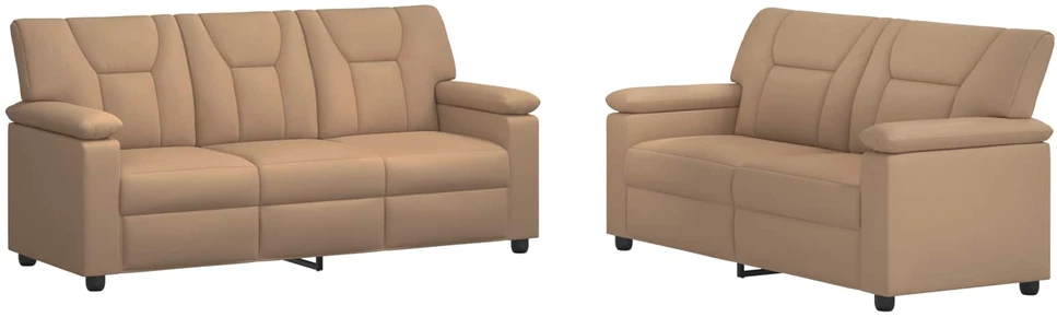 Sofa Sofos komplektas 2 vnt. Kapučino Dirbtinė oda