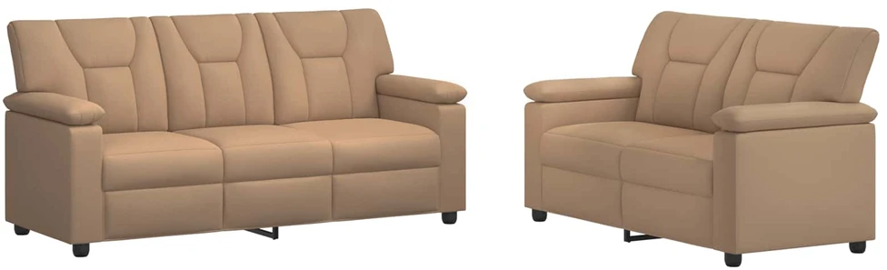 Sofa Sofos komplektas 2 vnt. Kapučino Dirbtinė oda