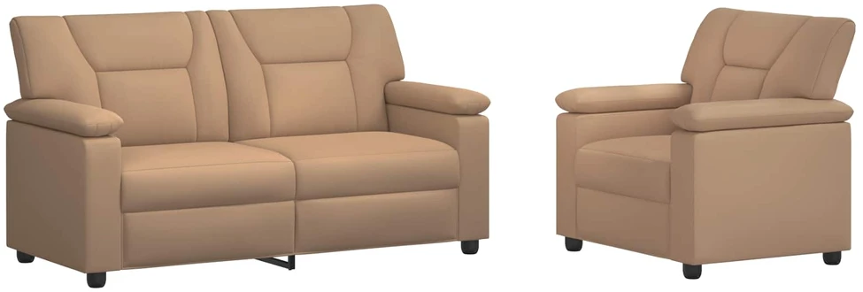 Sofa Sofos komplektas 2 vnt. Kapučino Dirbtinė oda