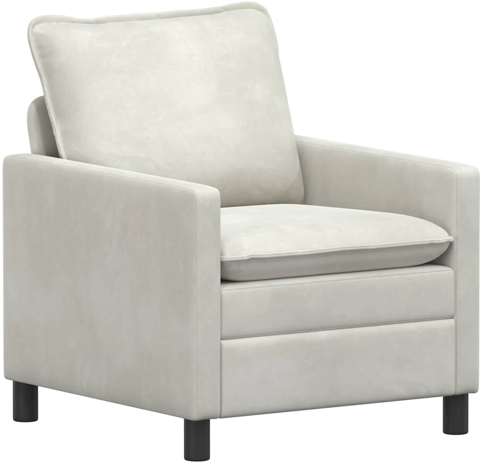 Sofa Sofos komplektas 2 vnt. Kreminė Aksomas