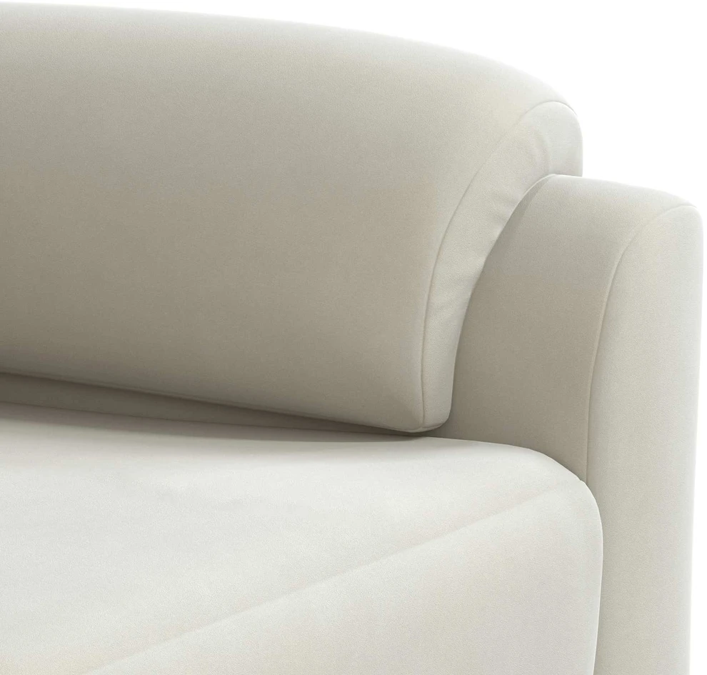 Sofa Sofos komplektas 2 vnt. Kreminė Aksomas