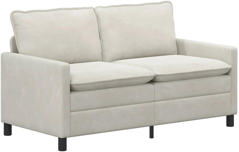 Sofa Sofos komplektas 2 vnt. Kreminė Aksomas