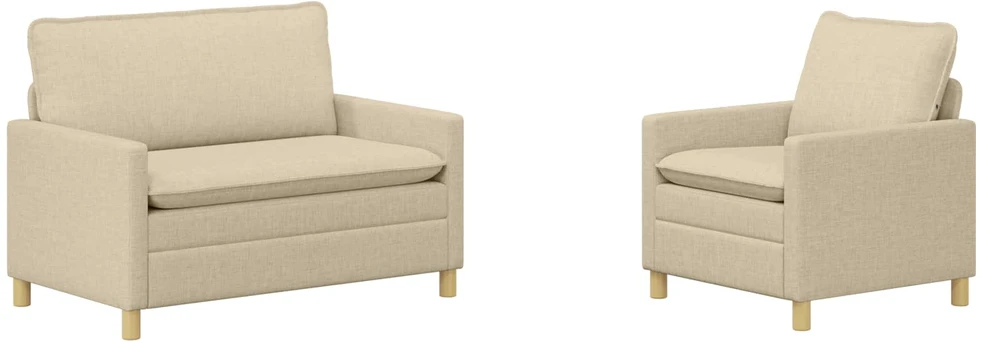 Sofa Sofos komplektas 2 vnt. Kreminė Audinys