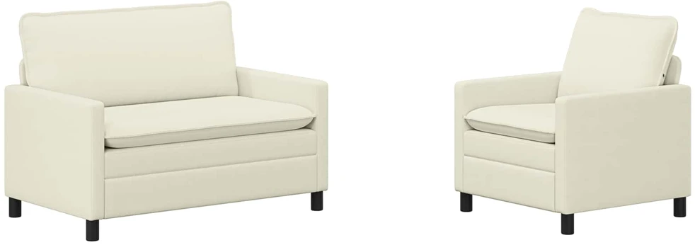 Sofa Sofos komplektas 2 vnt. Kreminė Audinys