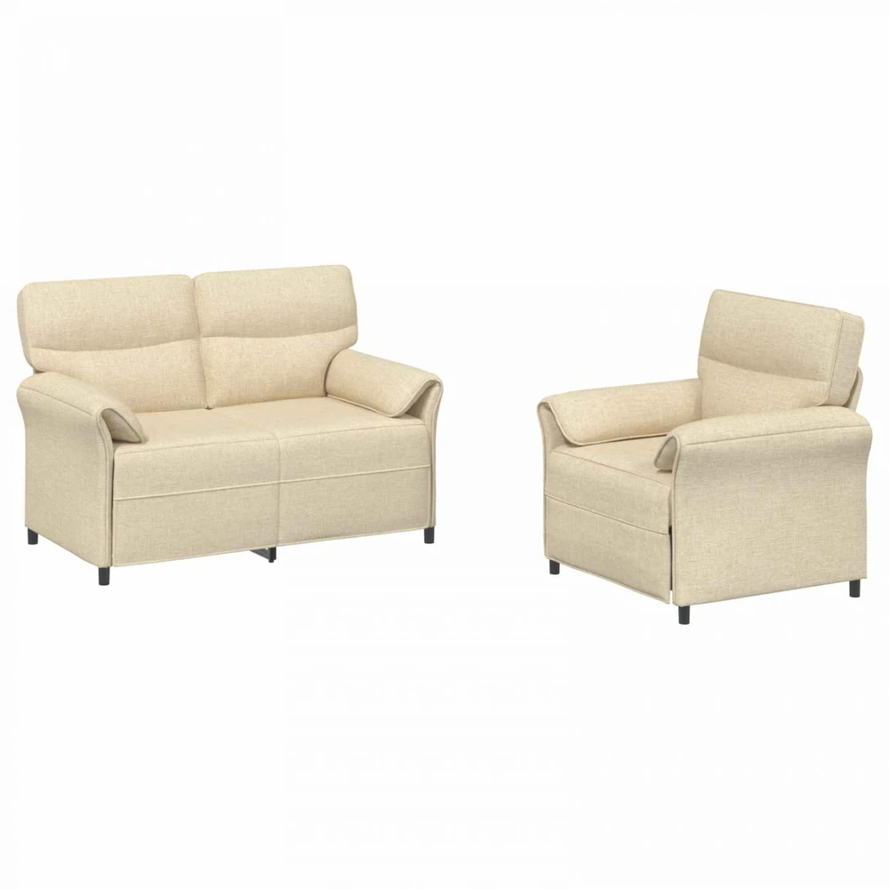 Sofa Sofos komplektas 2 vnt. Kreminė Audinys