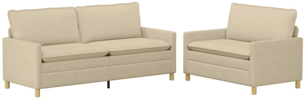 Sofa Sofos komplektas 2 vnt. Kreminė Audinys