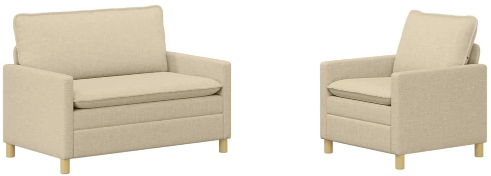 Sofa Sofos komplektas 2 vnt. Kreminė Audinys