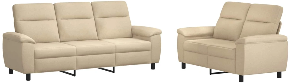 Sofa Sofos komplektas 2 vnt. Kreminė Audinys