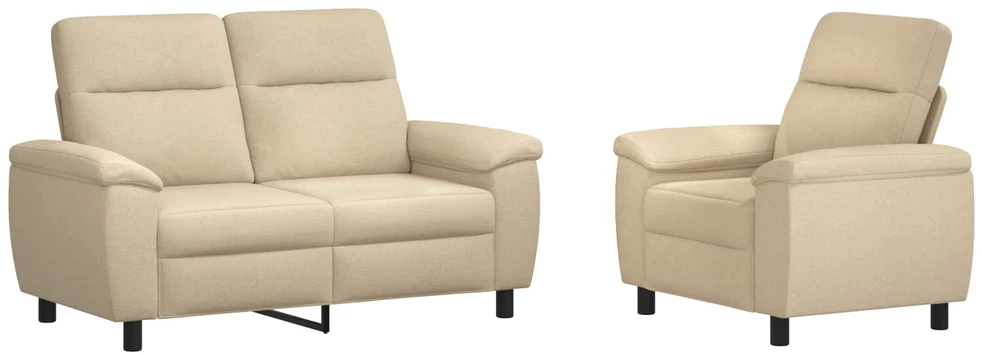 Sofa Sofos komplektas 2 vnt. Kreminė Audinys