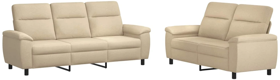 Sofa Sofos komplektas 2 vnt. Kreminė Audinys