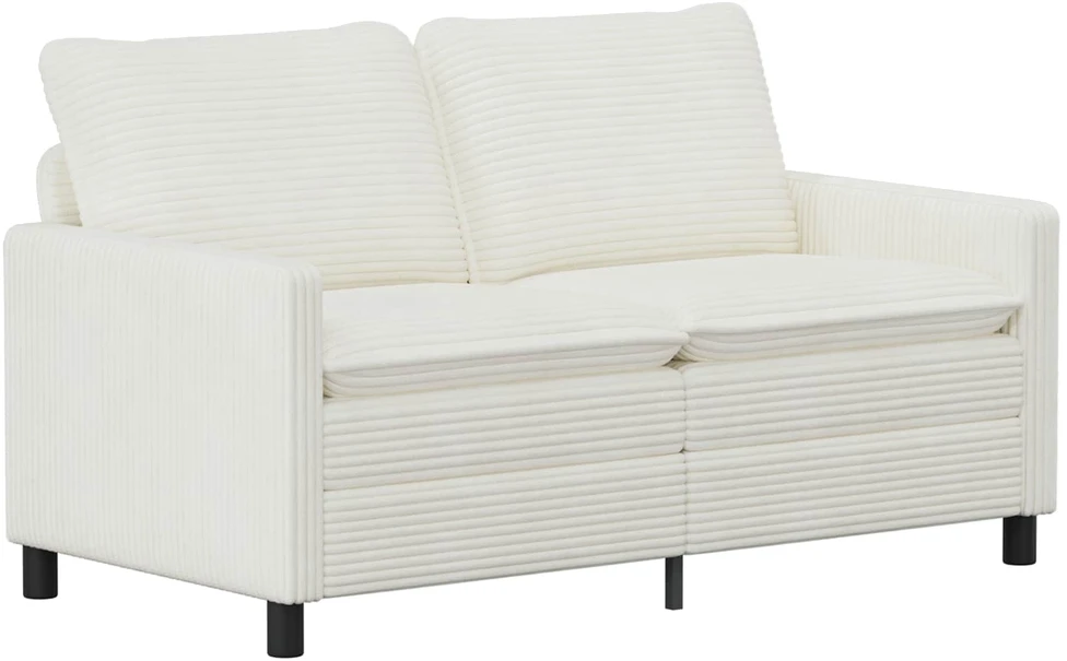 Sofa Sofos komplektas 2 vnt. Kreminė Poliesteris