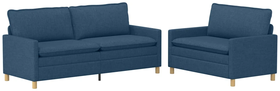 Sofa Sofos komplektas 2 vnt. Mėlyna Audinys