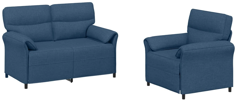Sofa Sofos komplektas 2 vnt. Mėlyna Audinys