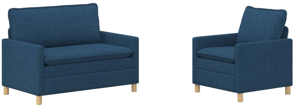 Sofa Sofos komplektas 2 vnt. Mėlyna Audinys