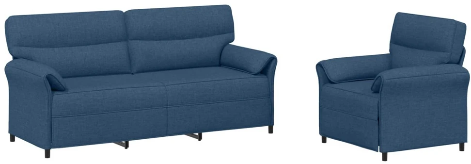 Sofa Sofos komplektas 2 vnt. Mėlyna Audinys
