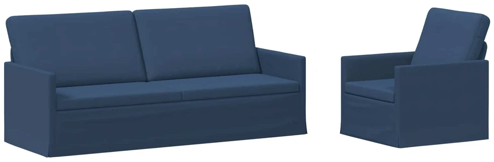 Sofa Sofos komplektas 2 vnt. Mėlyna Audinys
