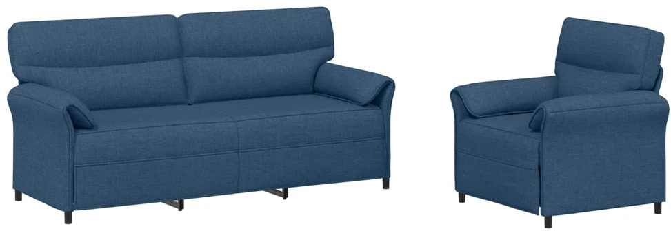 Sofa Sofos komplektas 2 vnt. Mėlyna Audinys