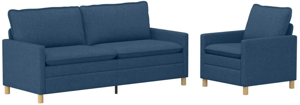 Sofa Sofos komplektas 2 vnt. Mėlyna Audinys