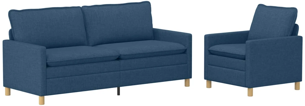 Sofa Sofos komplektas 2 vnt. Mėlyna Audinys