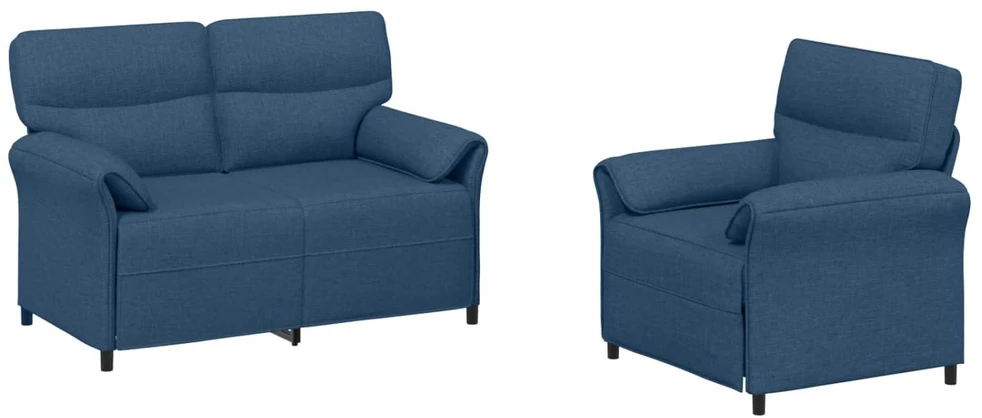 Sofa Sofos komplektas 2 vnt. Mėlyna Audinys