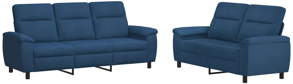 Sofa Sofos komplektas 2 vnt. Mėlyna Audinys