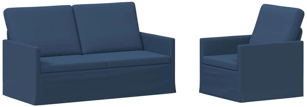 Sofa Sofos komplektas 2 vnt. Mėlyna Audinys