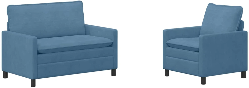 Sofa Sofos komplektas 2 vnt. Mėlyna Audinys