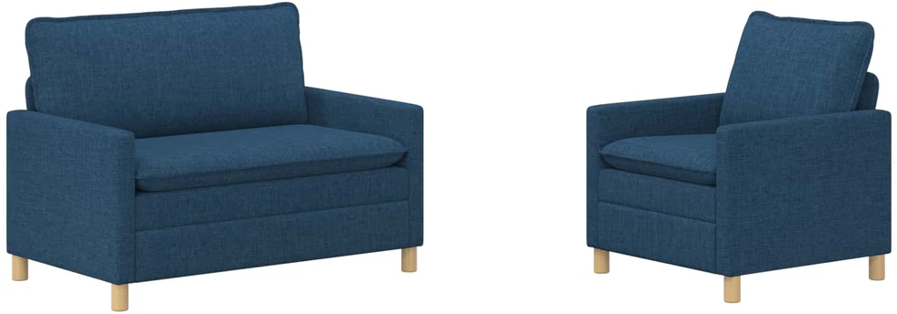 Sofa Sofos komplektas 2 vnt. Mėlyna Audinys
