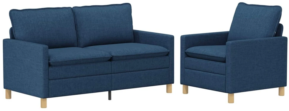 Sofa Sofos komplektas 2 vnt. Mėlyna Audinys
