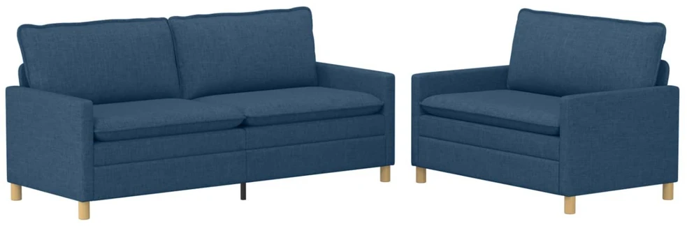 Sofa Sofos komplektas 2 vnt. Mėlyna Audinys