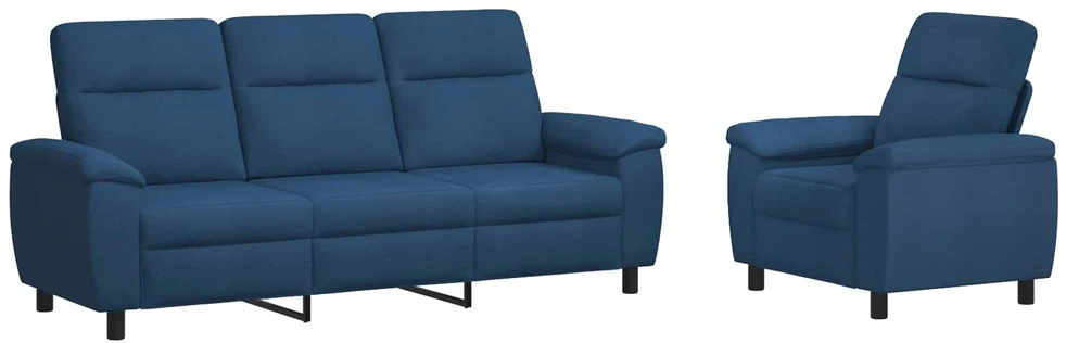 Sofa Sofos komplektas 2 vnt. Mėlyna Audinys