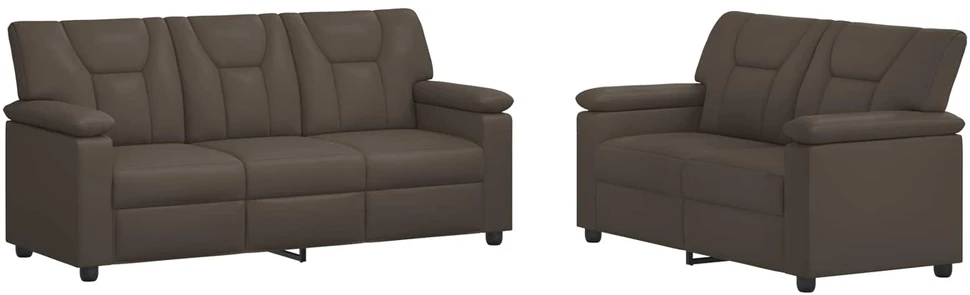 Sofa Sofos komplektas 2 vnt. Pilka Dirbtinė oda