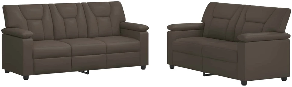 Sofa Sofos komplektas 2 vnt. Pilka Dirbtinė oda