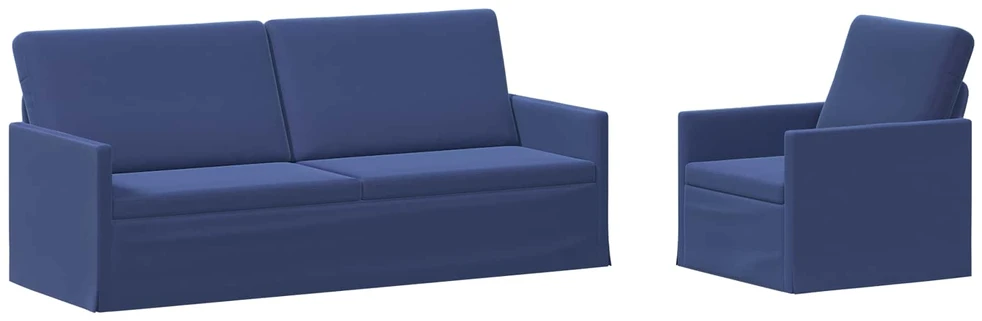 Sofa Sofos komplektas 2 vnt. Policijos mėlyna Aksomas