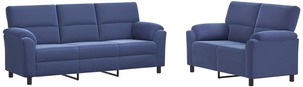 Sofa Sofos komplektas 2 vnt. Policijos mėlyna Aksomas