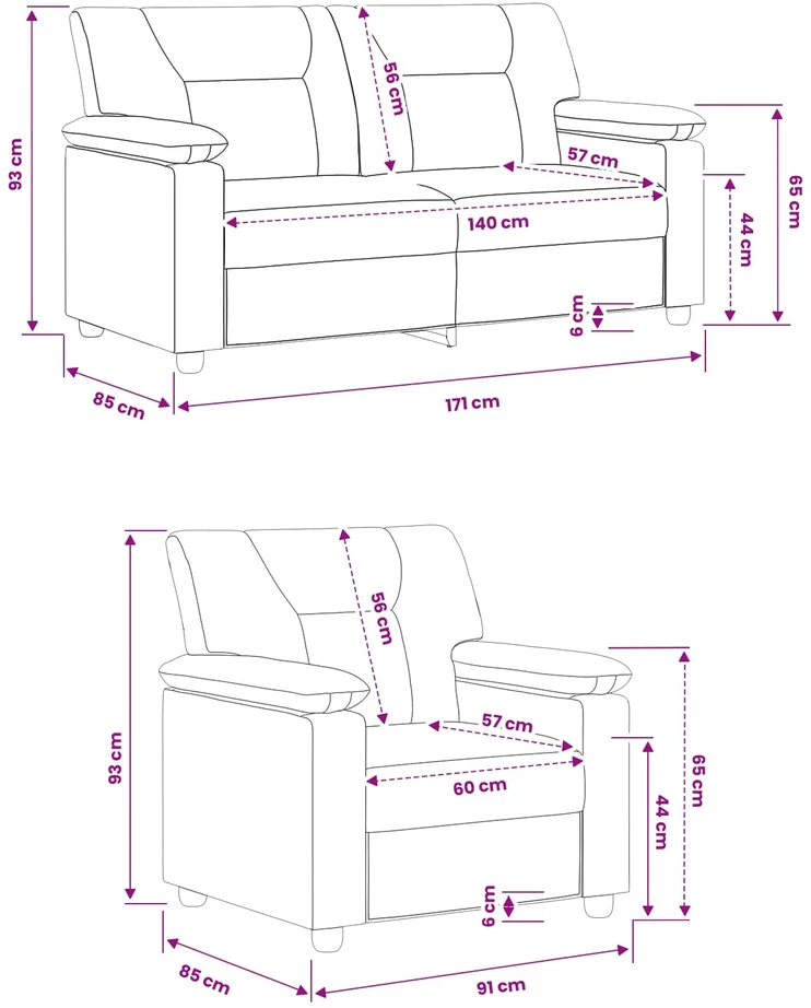 Sofa Sofos komplektas 2 vnt. Raudona Dirbtinė oda