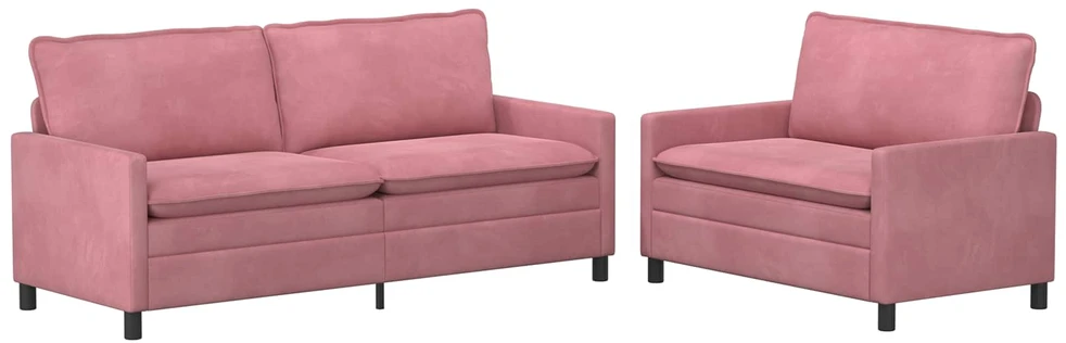 Sofa Sofos komplektas 2 vnt. Rožinė Aksomas