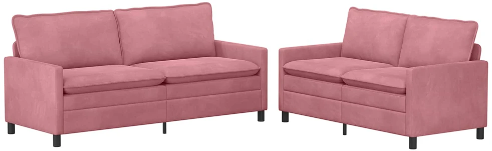 Sofa Sofos komplektas 2 vnt. Rožinė Aksomas