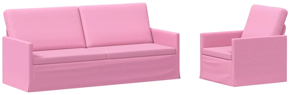 Sofa Sofos komplektas 2 vnt. Rožinė Audinys