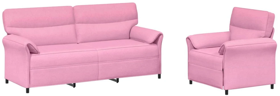 Sofa Sofos komplektas 2 vnt. Rožinė Audinys